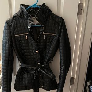 Black faux leather jacket
